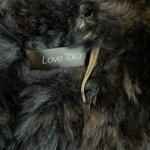 Love token real rabbit fur ombré vest